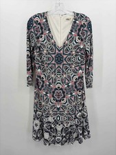 Pre-Owned Eliza J Blue Size 10 Knee Length Long Sleeve Dress