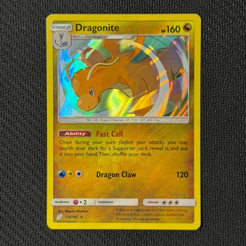 Dragonite 119/181 Holo Rare Team Up Pokemon English Near Mint NM