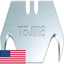 Tajima Utility Knives Blades - 50-Pack Deep Hook Blades Premium Tempered Steel