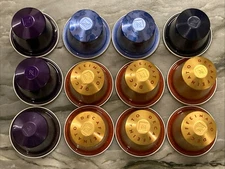 Nespresso Vertuoline Coffee Pod Sample Pack 12 Ct. Adults Espresso College Decaf