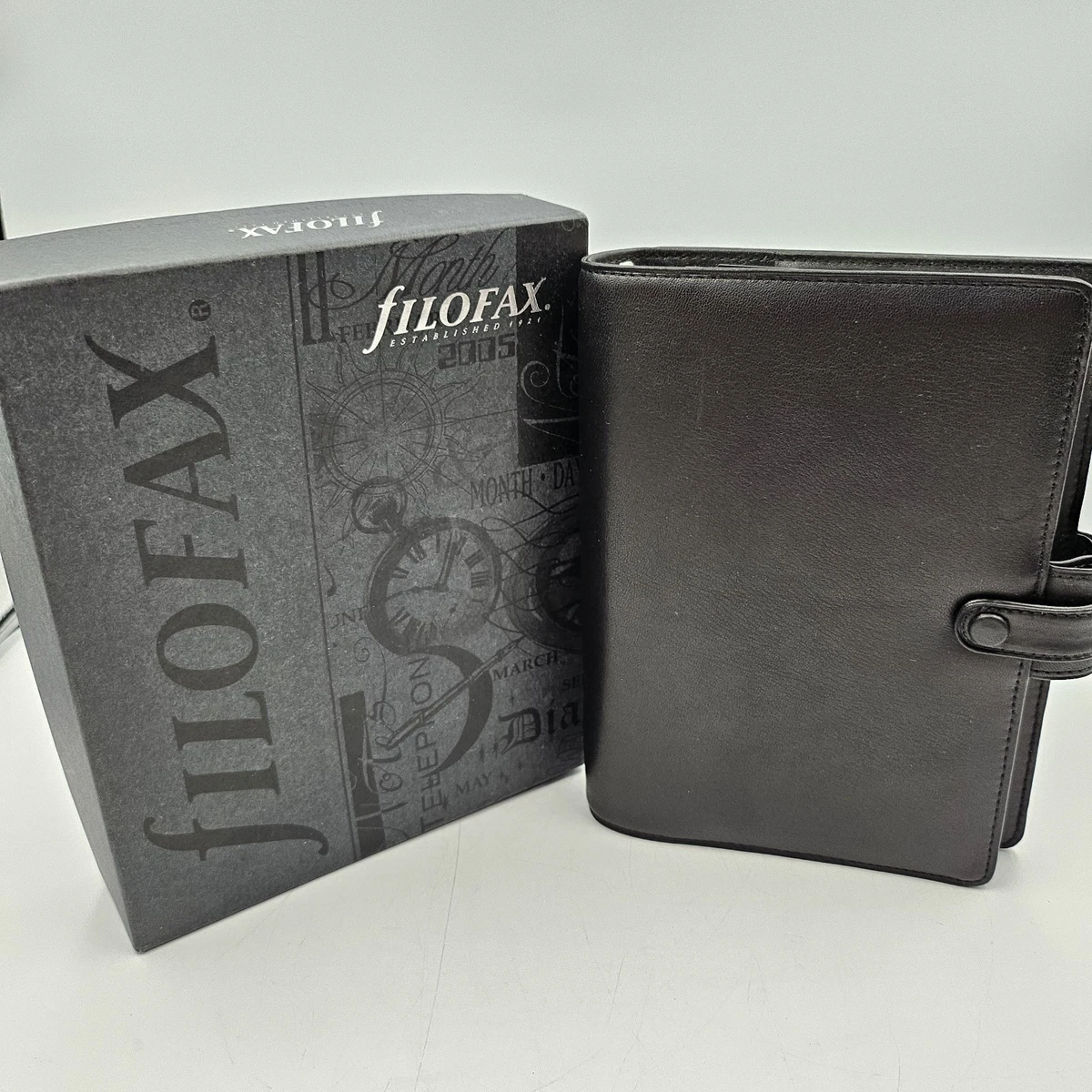 Finsbury Organizer, Mini Size, Slate Grey - Traditional Grained Leather