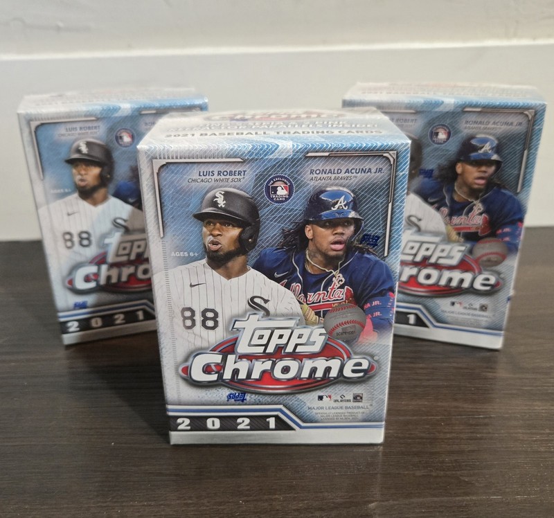 2021 Topps Chrome Sealed Blaster Box Lot x3 | MLB Baseball 32 Cards Per Box