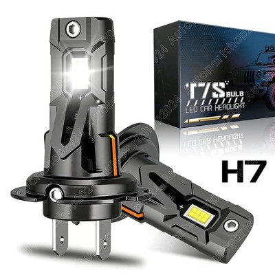 H7 LED Headlight Bulbs Kit High / Low Beam 6500K Super Bright White Lights 2x