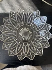Federal Glass Petal Clear 10” Bowl  Circa 1960