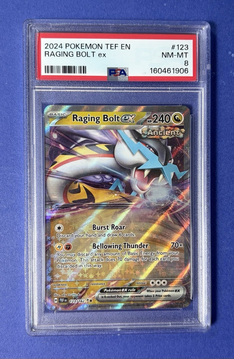 raging bolt pokemon card ex 208/162 - Holofoil SV05 Temporal Forces or a light scratch The Most Expensive Raging Bolt