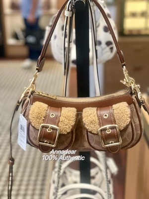 NWT Coach CCZ24 Ashton Bag With Signature Canvas Tan/Vintage Brown