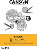 Canson Studienblock Graduate Bristol DIN A5 Extraweiß 20 Blatt