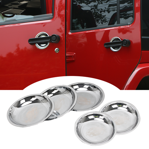 Chrome Door Handle Bowl Cover Trim Decor Fit Jeep Wrangler JK 0717