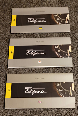 3x Ferrari California Manual Quick Reference Guide / Kurzanleitung