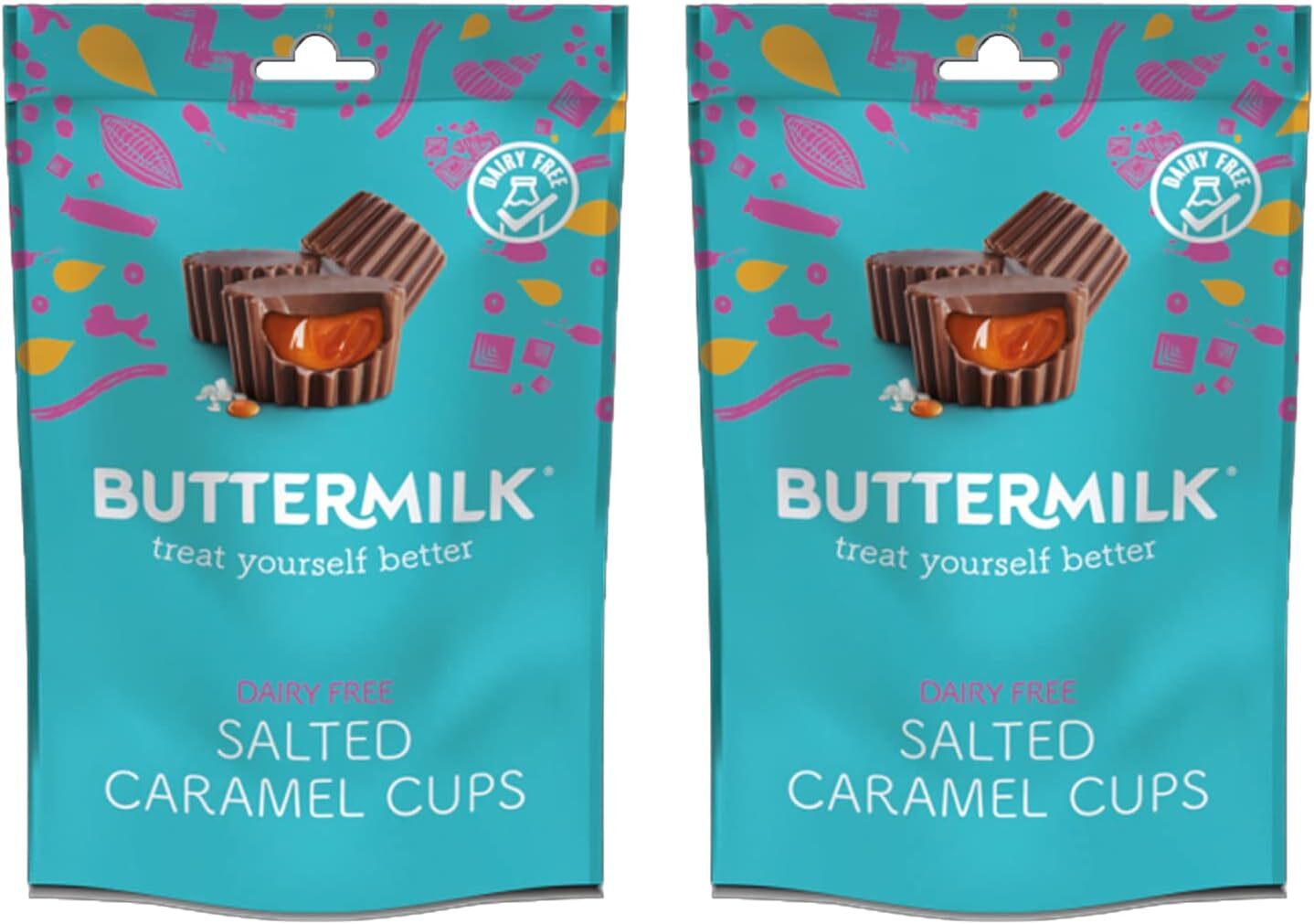 Buttermilk Dairy Free Salted Caramel Cups Vegan Chocolate Gift Gluten Free eBay