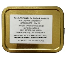 Glucose Barley Sugar Sweets Liferaft Ration Tin BCB International