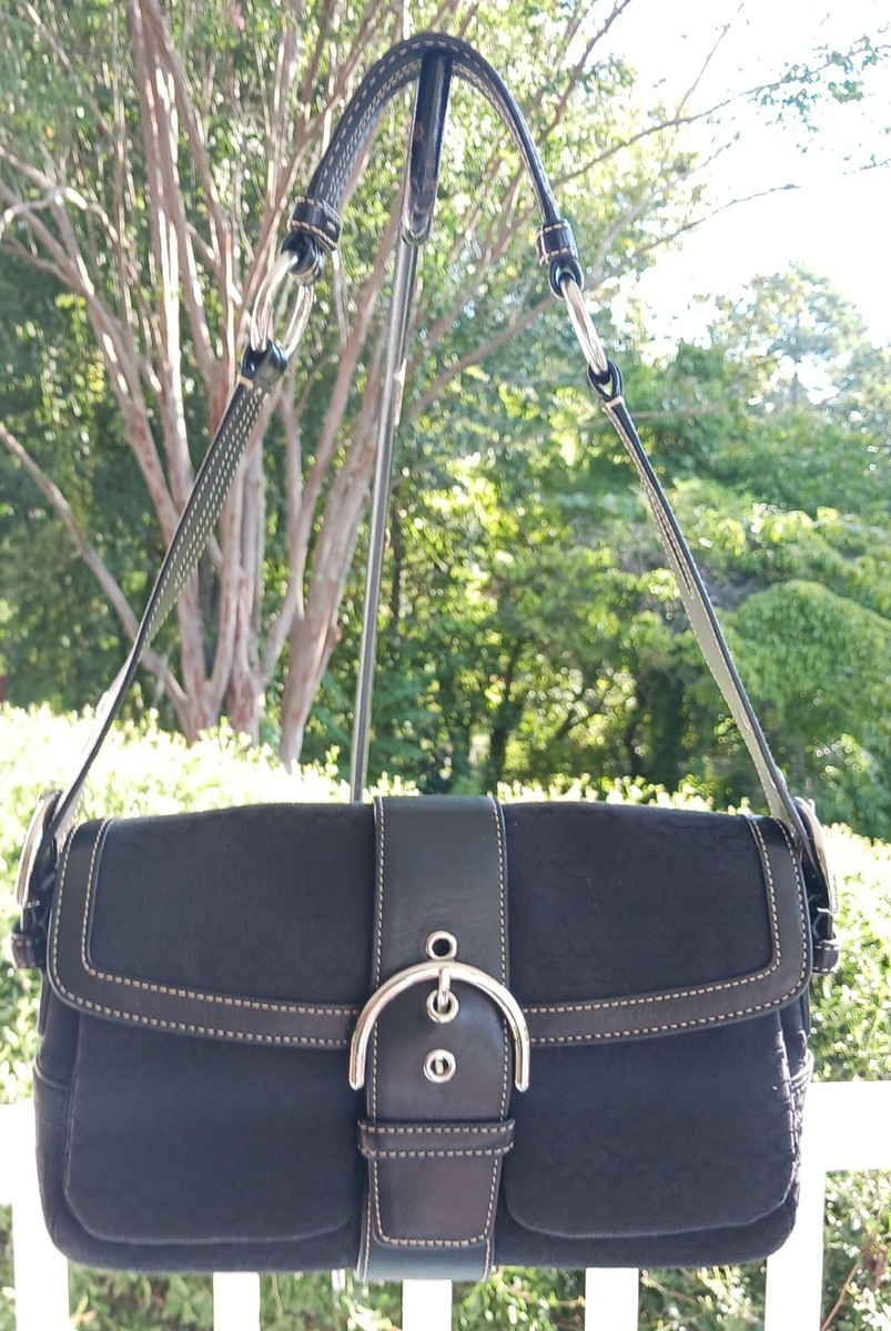Coach 1463 Vintage Black Soho Flap Y2K Signature C Canvas Coach 1463 Vintage Black Soho Flap Y2K Signature C Canvas