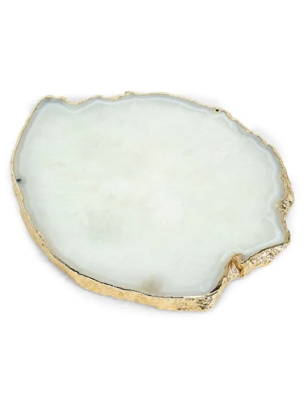 Anna By Rablabs Nueva York Plato de Cuarzo Natural 24K Oro Hoja Borde Nuevo Foto 2 de 2