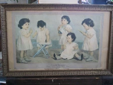 Canadian DIONNE QUINTS PHOTO Copyright 1936 by NEA Service- Framed, Sweet