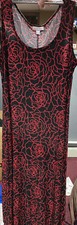 Fashion Bug Black And Red Dress Size Ox