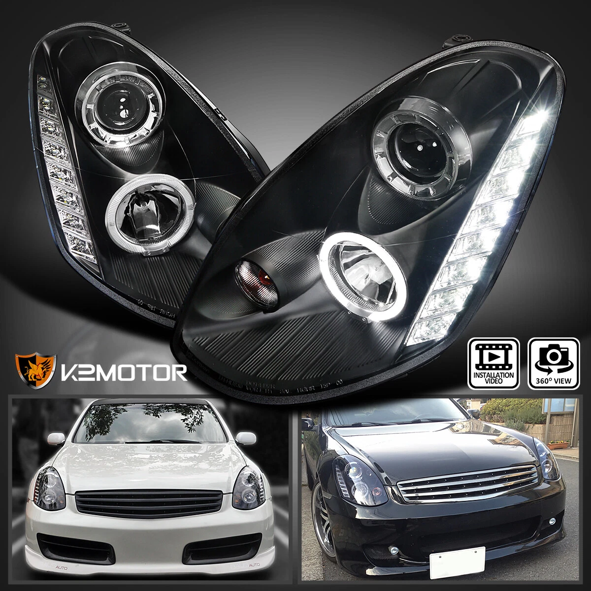 G35 on sale aftermarket headlights