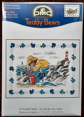 DMC TEDDYBÄREN EIN GUTER FANG Kreuzstich-Set Design XC1233A