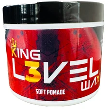 King L3vel Wax mens hair styling wax, Gel Hair Wax Barber Gel