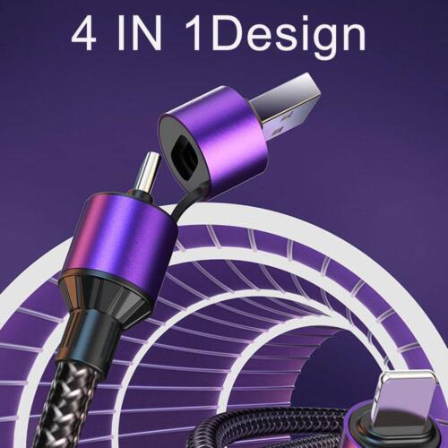 Universal 4 in 1 Multi USB Charger Charging Cable Lead Mobile For All V8D6 - Afbeelding 1 van 16