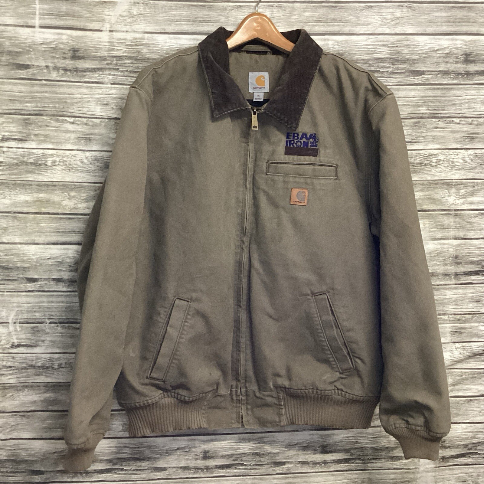 Carhartt Detroit Bankston Jacket Mens XL Brown Quilt Lined Work Coat 101228-235