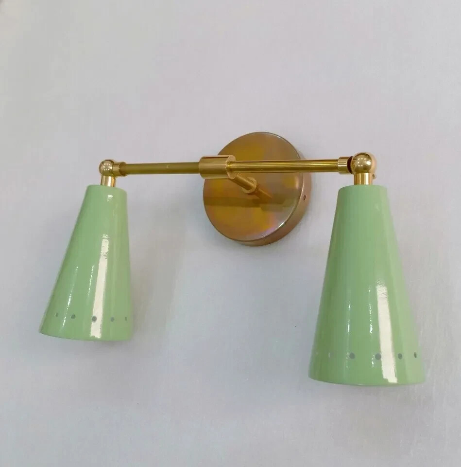 1950'S MidCentury Modern Wall Sconce Italian Sputnik Brass Wall