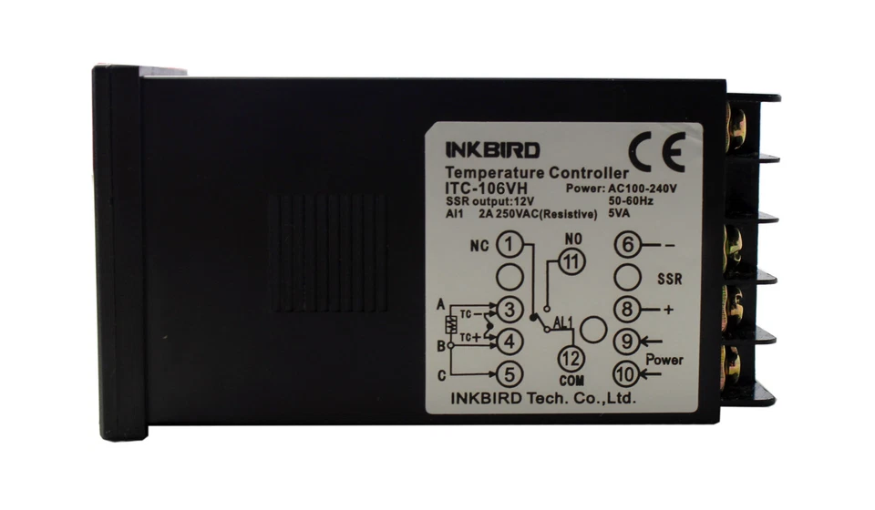 Inkbird ITC-106VH 110-240V PID Temperature Thermostat Controllers K 40DA SSR C/F - Image 3 of 4