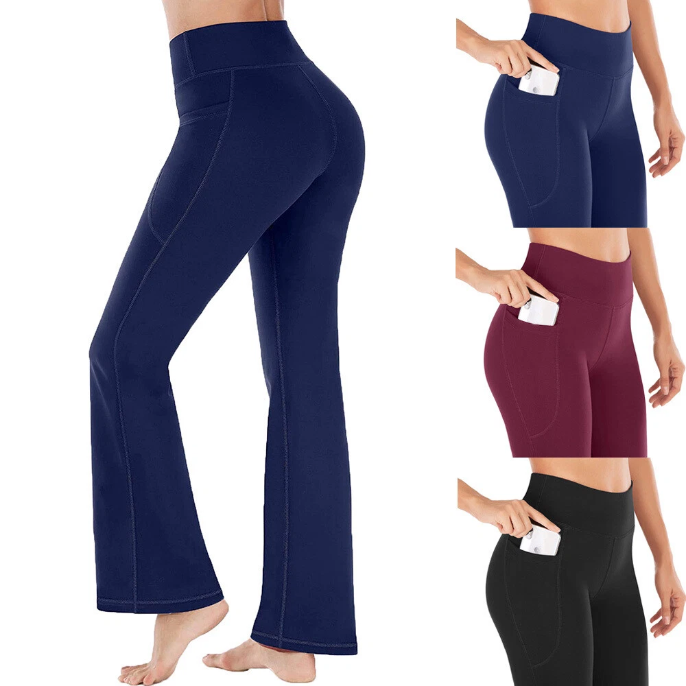 Women's Bootcut Yoga Pants Flared High Waist Workout Bootleg