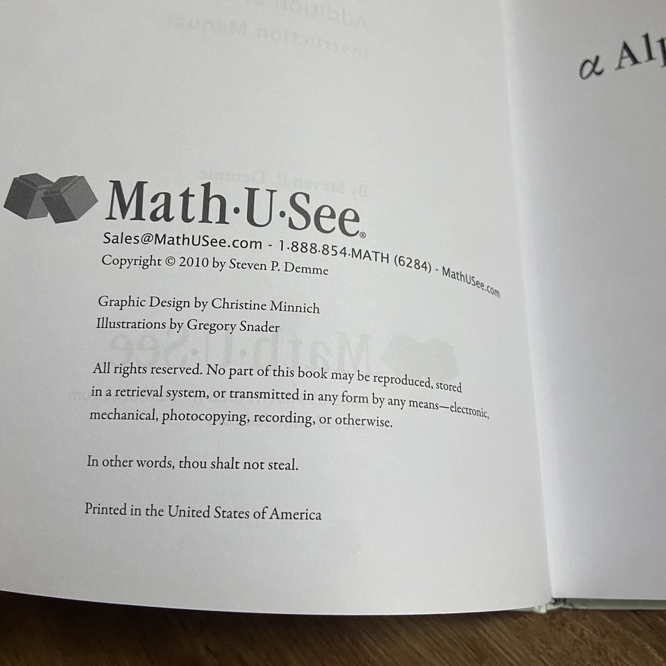 Math U See Alpha HC Instruction Manual + Instruction DVD Homeschool Curriculum - Image 2 of 4