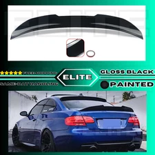 Glossy Black PSM Style Rear Trunk Spoiler Wing Lip For 2007-2012 BMW E92 Coupe