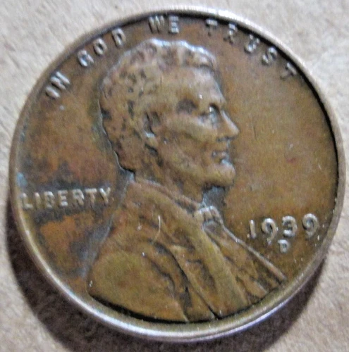 1939-D WHEAT, EXTREMELY FINE+ CONDITION, BROWN COLOR, CIRCULATED, NOT CLEANED