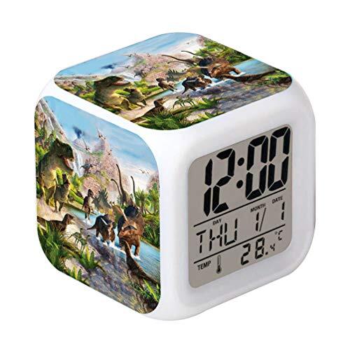 Dinosaur Jurassic Design Creative Desk Table Clock Glowing