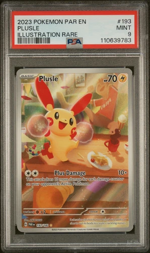 PSA 9 Mint Plusle 193/182 Illustration Rare - Pokémon Paradox Rift SV04