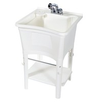 Zenna Home, Ergotub Elt2006w Freestanding Utility Laundry Tub With Pull-out Fauc on sale Zenna Home, Ergotub Elt2006w Freestanding Utility Laundry Tub With Pull-out Fauc on sale