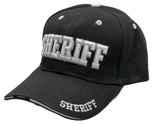 Freedom Farms 'Sheriff' Hat Baseball Cap - White Embroidery on Front & Bill
