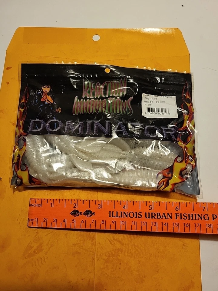 Cebo Tubo 5" - CASTOR / BASURA BLANCA - Cantidad. 7 -REACTION INNOVATIONS DOMINATOR Foto 2 de 4