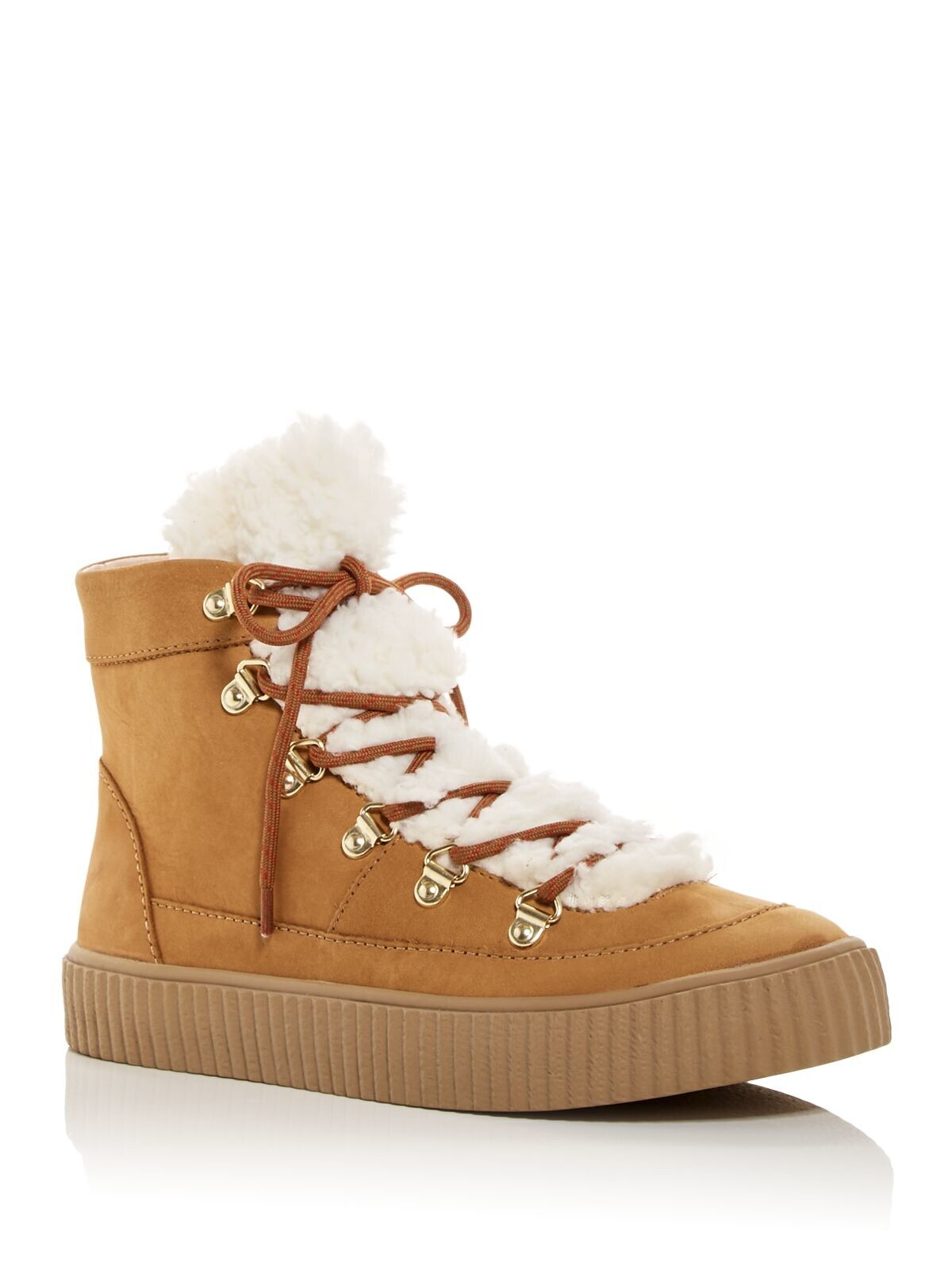 Женские спортивные кроссовки AQUA Womens Brown Fechado с круглым носком на платформе из кожи 8 B 5090₽
