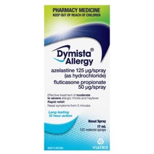 Dymista Nasal Spray Allergy / Hayfever Relief azelastine + flutcasone propionate