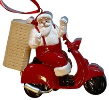 Santa Claus Ebay Amazon Package Food Doordash Uber Eats Delivery Ornament Gift