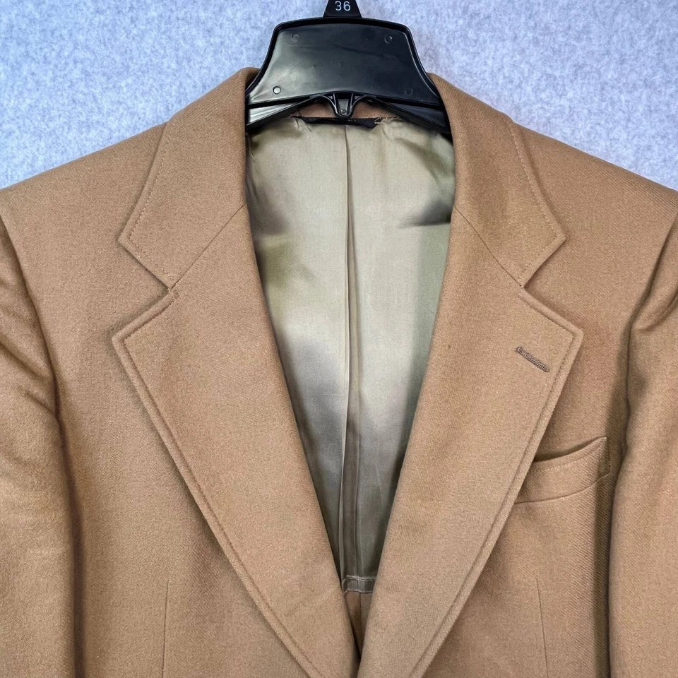 Blazer Wimbledon Para Hombre 44 Lana Camel Cricketer Abrigo Deportivo Dos Botones Clásico Foto 2 de 4