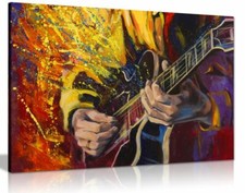 Listing image for Painting of Guitar Music Contemporary Canvas Wall Art Picture Print