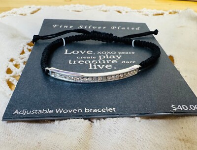 Woman's Adjustable Bracelet Fine Silver Plated
