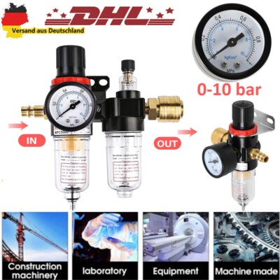 Druckluft Wartungseinheit Druckminderer, Wasserabscheider Öler Filter Kompressor