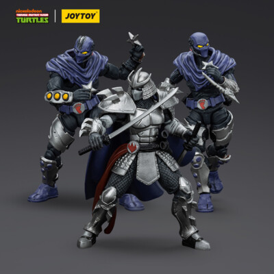 JOYTOY TMNT Shredder Foot Soldiers Clan Action Figure 1:18 3-Pack