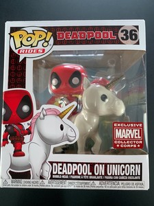 deadpool riding unicorn pop