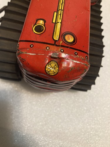 VINTAGE MARX WIND UP TIN TOY PAINTED FARM DIESEL12 TRACTOR WITH TREAD TD18 - Picture 17 of 21