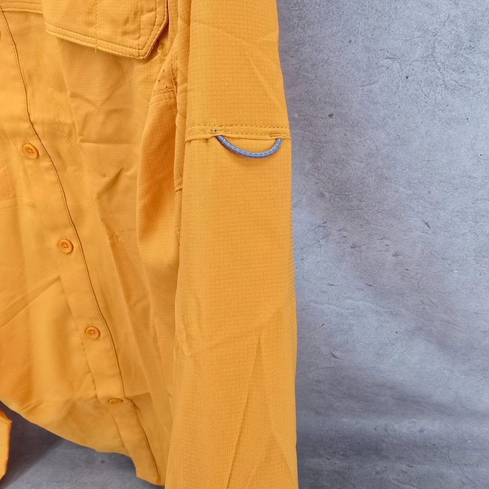 Camisa de pesca Coolibar manga larga para hombre Nassau talla M naranja UPF 50+ ropa de exterior Foto 4 de 4