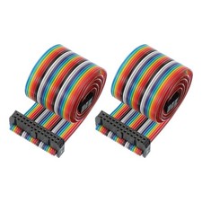 26 Pin IDC Connector Flat Ribbon Cable 2.54mm Pitch Length 500mm Wide 33mm 2Pcs