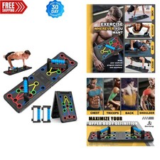Foldable Pushup Board with 30-in-1 Functional...