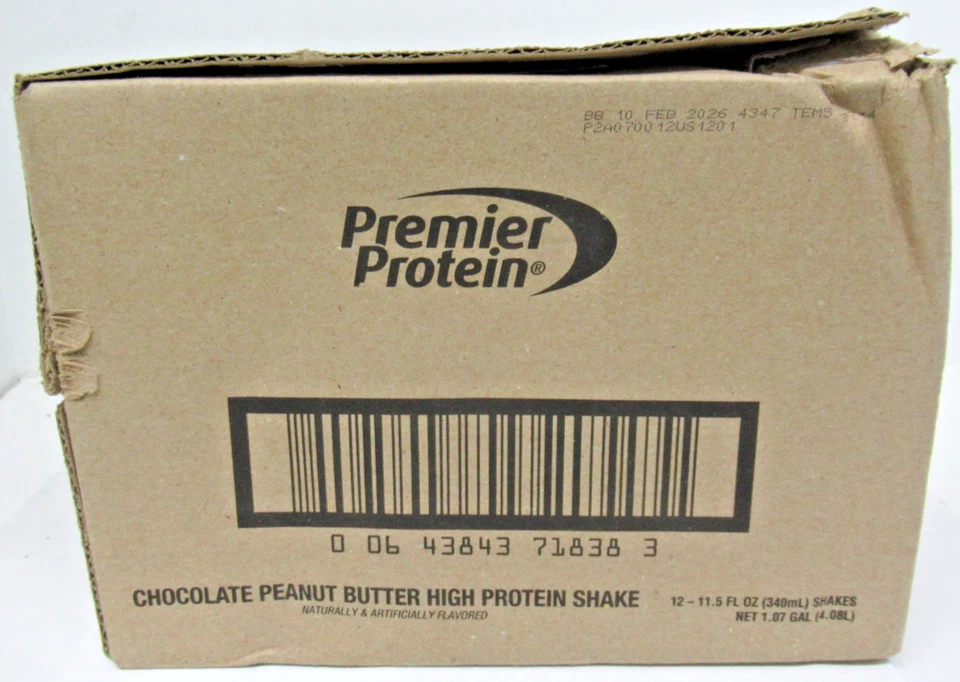 12 штук Premier протеиновый коктейль, шоколадное арахисовое масло, 30 г белка, 1 г сахара, - Изображение 2 из 4