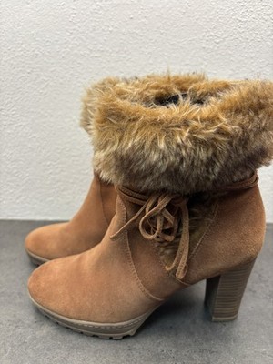 Caprice Damen  Winter Stiefelette, Hellbraun, Congnac, Größe 37
